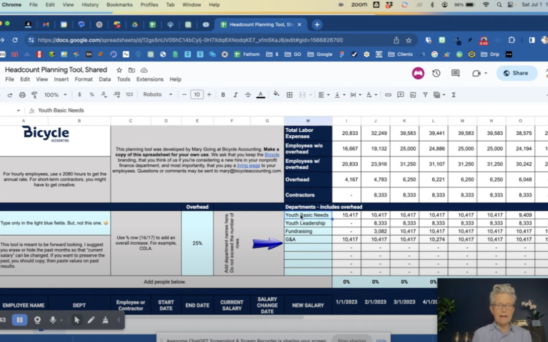 Non-Profit Headcount Planning Tool